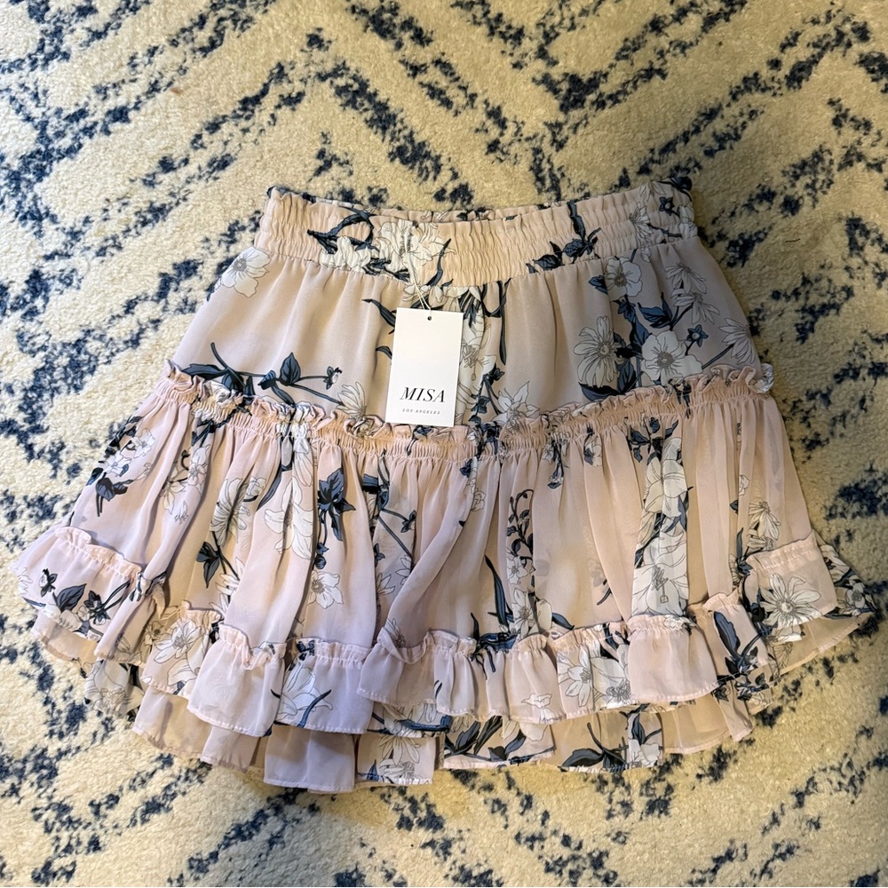 MISA Mini Ruffle Skirt NWT